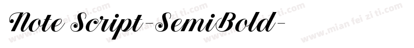 Note Script-SemiBold字体转换